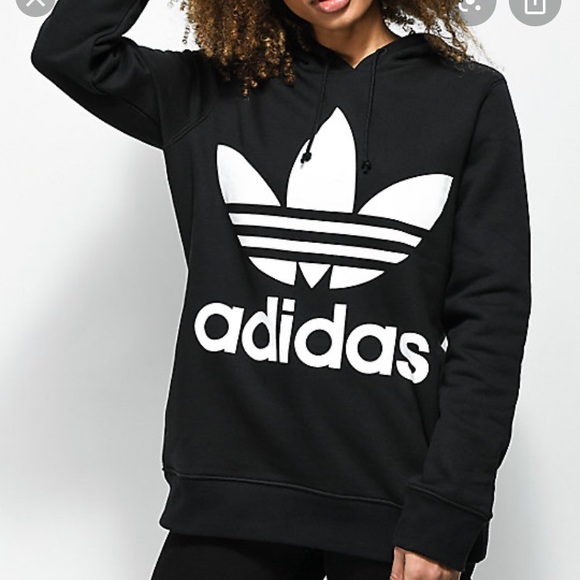 adidas Tops - Adidas Trefoil Hoodie M Black
